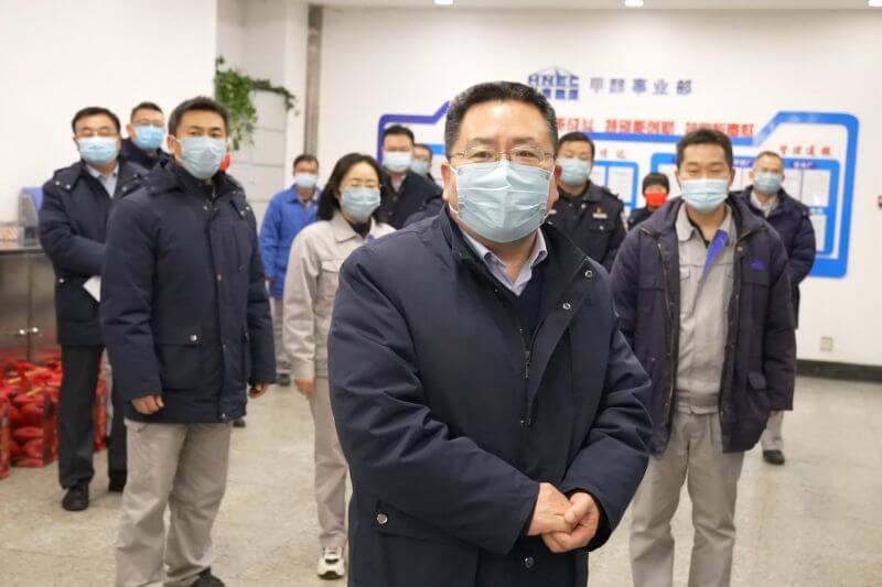 新春佳节，公司领导到岗位上拜年